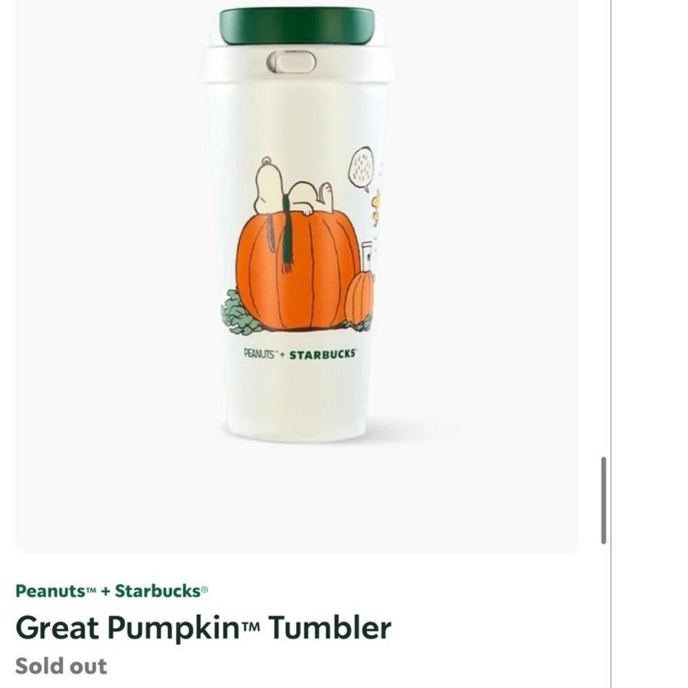 Starbucks x Snoopy Great Pumpkin Tumbler
